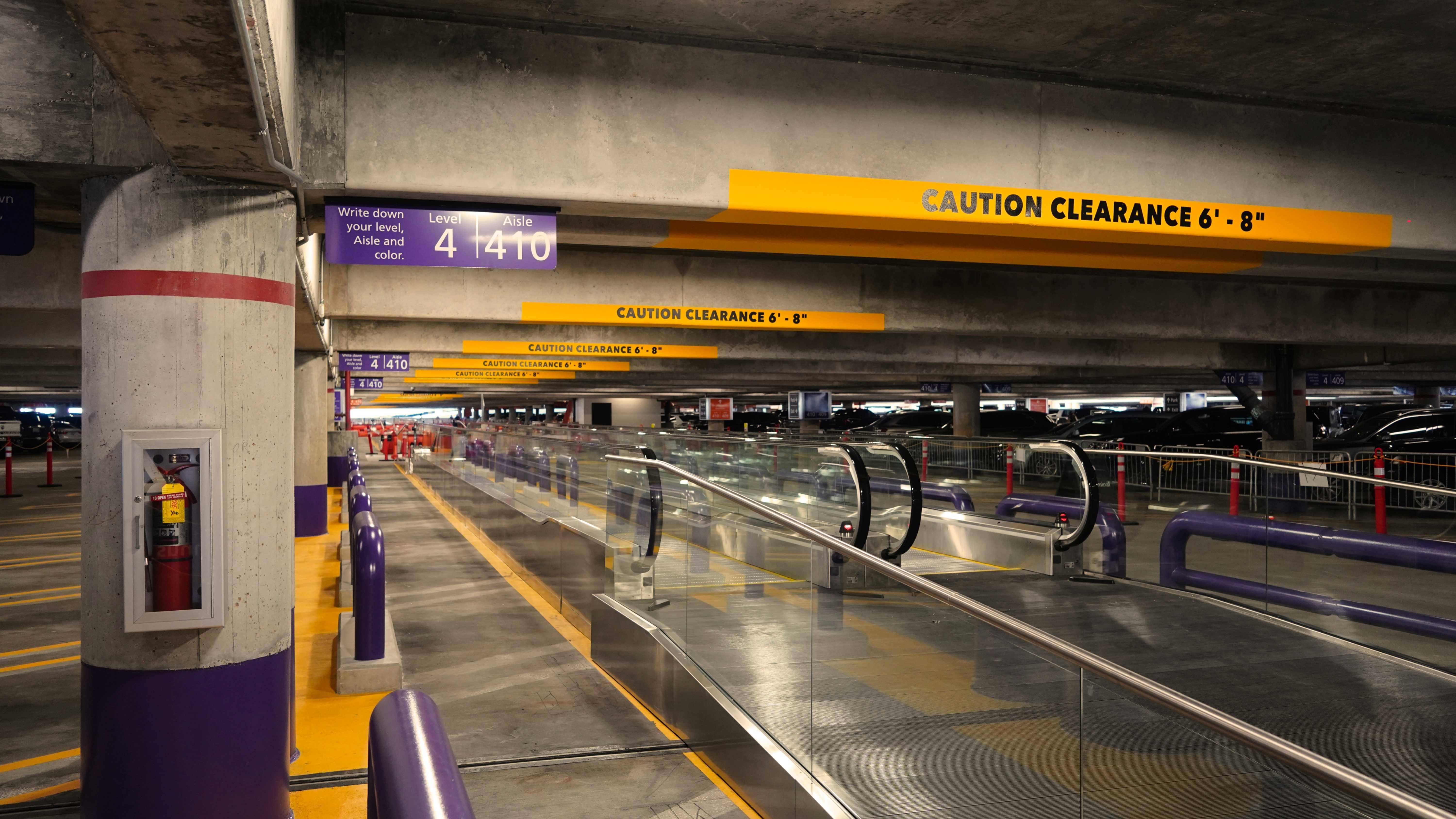 Newly constructed moving walkways at TPA.