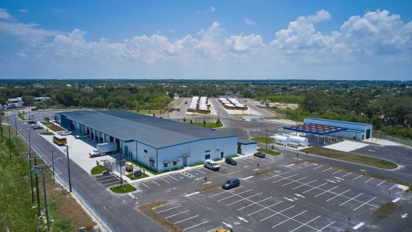 Villemaire bus maintenance facility and bus parking