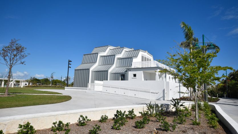Rear view of the unity bandshell
