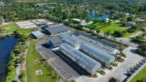 Naples Botanical Garden aerial looking north