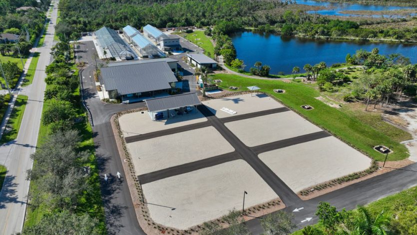 Naples Botanical Garden aerial looking south