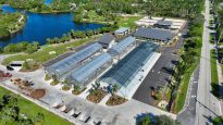 Naples Botanical Garden aerial looking north