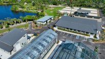 Naples Botanical Garden greenhouses and maintenance shop aerial